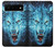 S0752 Blue Fire Grim Wolf Hülle Schutzhülle Taschen für Google Pixel 6