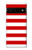 S2364 Red and White Striped Hülle Schutzhülle Taschen für Google Pixel 6