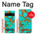 S2688 Aqua Copper Turquoise Gemstone Graphic Hülle Schutzhülle Taschen für Google Pixel 6