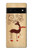 S3081 Wooden Raindeer Graphic Printed Hülle Schutzhülle Taschen für Google Pixel 6