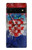 S3313 Croatia Flag Vintage Football Graphic Hülle Schutzhülle Taschen für Google Pixel 6