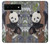 S3793 Cute Baby Panda Snow Painting Hülle Schutzhülle Taschen für Google Pixel 6