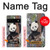 S3793 Cute Baby Panda Snow Painting Hülle Schutzhülle Taschen für Google Pixel 6