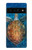 S1249 Blue Sea Turtle Hülle Schutzhülle Taschen für Google Pixel 6 Pro