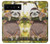 S3138 Cute Baby Sloth Paint Hülle Schutzhülle Taschen für Google Pixel 6 Pro