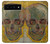 S3359 Vincent Van Gogh Skull Hülle Schutzhülle Taschen für Google Pixel 6 Pro