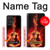 S0415 Fire Guitar Burn Hülle Schutzhülle Taschen für Samsung Galaxy A52s 5G