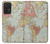S3418 Vintage World Map Hülle Schutzhülle Taschen für Samsung Galaxy A52s 5G