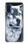 S0123 Grim White Wolf Hülle Schutzhülle Taschen für Motorola G Pure