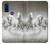 S0933 White Horses Hülle Schutzhülle Taschen für Motorola G Pure