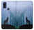 S0935 Wolf Howling in Forest Hülle Schutzhülle Taschen für Motorola G Pure