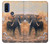 S1292 Dusty Elephant Egrets Hülle Schutzhülle Taschen für Motorola G Pure