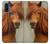 S1595 Beautiful Brown Horse Hülle Schutzhülle Taschen für Motorola G Pure