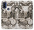 S1681 Steampunk Drawing Hülle Schutzhülle Taschen für Motorola G Pure