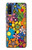 S3281 Colorful Hippie Flowers Pattern Hülle Schutzhülle Taschen für Motorola G Pure