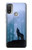 S0935 Wolf Howling in Forest Hülle Schutzhülle Taschen für Motorola Moto E20,E30,E40