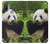 S1073 Panda Enjoy Eating Hülle Schutzhülle Taschen für Motorola Moto E20,E30,E40