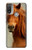 S1595 Beautiful Brown Horse Hülle Schutzhülle Taschen für Motorola Moto E20,E30,E40