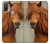 S1595 Beautiful Brown Horse Hülle Schutzhülle Taschen für Motorola Moto E20,E30,E40
