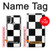 S2492 Black and White Check Hülle Schutzhülle Taschen für Motorola Moto E20,E30,E40