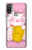 S3025 Pink Maneki Neko Lucky Cat Hülle Schutzhülle Taschen für Motorola Moto E20,E30,E40