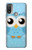 S3029 Cute Blue Owl Hülle Schutzhülle Taschen für Motorola Moto E20,E30,E40