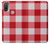 S3535 Red Gingham Hülle Schutzhülle Taschen für Motorola Moto E20,E30,E40