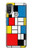 S3814 Piet Mondrian Line Art Composition Hülle Schutzhülle Taschen für Motorola Moto E20,E30,E40