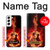 S0415 Fire Guitar Burn Hülle Schutzhülle Taschen für Samsung Galaxy S22