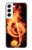 S0493 Music Note Burn Hülle Schutzhülle Taschen für Samsung Galaxy S22