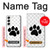 S2355 Paw Foot Print Hülle Schutzhülle Taschen für Samsung Galaxy S22
