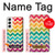 S2362 Rainbow Colorful Shavron Zig Zag Pattern Hülle Schutzhülle Taschen für Samsung Galaxy S22