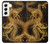 S2804 Chinese Gold Dragon Printed Hülle Schutzhülle Taschen für Samsung Galaxy S22