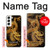 S2804 Chinese Gold Dragon Printed Hülle Schutzhülle Taschen für Samsung Galaxy S22