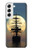 S2897 Pirate Ship Moon Night Hülle Schutzhülle Taschen für Samsung Galaxy S22