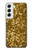 S3388 Gold Glitter Graphic Print Hülle Schutzhülle Taschen für Samsung Galaxy S22
