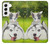 S3795 Grumpy Kitten Cat Playful Siberian Husky Dog Paint Hülle Schutzhülle Taschen für Samsung Galaxy S22