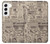 S3819 Retro Vintage Paper Hülle Schutzhülle Taschen für Samsung Galaxy S22