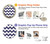 S2345 Navy Blue Shavron Zig Zag Pattern Hülle Schutzhülle Taschen für Samsung Galaxy S22 Plus