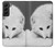 S2569 White Arctic Fox Hülle Schutzhülle Taschen für Samsung Galaxy S22 Plus