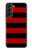 S2638 Black and Red Striped Hülle Schutzhülle Taschen für Samsung Galaxy S22 Plus