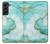 S3399 Green Marble Graphic Print Hülle Schutzhülle Taschen für Samsung Galaxy S22 Plus