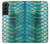 S3414 Green Snake Scale Graphic Print Hülle Schutzhülle Taschen für Samsung Galaxy S22 Plus