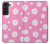 S3500 Pink Floral Pattern Hülle Schutzhülle Taschen für Samsung Galaxy S22 Plus