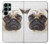 S1852 Pug Dog Hülle Schutzhülle Taschen für Samsung Galaxy S22 Ultra