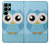 S3029 Cute Blue Owl Hülle Schutzhülle Taschen für Samsung Galaxy S22 Ultra