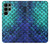 S3047 Green Mermaid Fish Scale Hülle Schutzhülle Taschen für Samsung Galaxy S22 Ultra