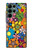 S3281 Colorful Hippie Flowers Pattern Hülle Schutzhülle Taschen für Samsung Galaxy S22 Ultra
