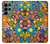 S3281 Colorful Hippie Flowers Pattern Hülle Schutzhülle Taschen für Samsung Galaxy S22 Ultra