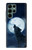S3693 Grim White Wolf Full Moon Hülle Schutzhülle Taschen für Samsung Galaxy S22 Ultra